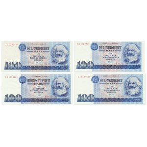 Germany (DDR), lot 100 mark 1975 (4 pcs.)