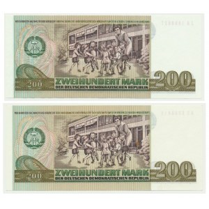 Germany (DDR), lot 200 mark 1985 (2 pcs.)