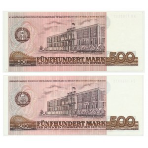 Germany (DDR), lot 500 mark 1985 (2 pcs.)