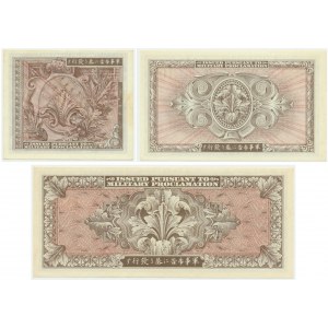 Japonia, aliancka okupacja , zestaw 10 sen - 20 jenów (1945) (3 szt.)