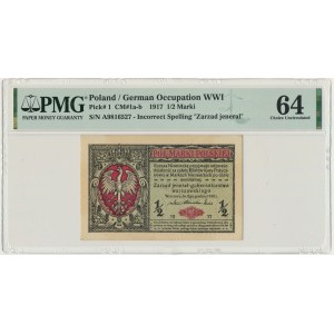 1/2 marki 1916 Jenerał - A - PMG 64