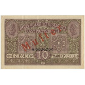 10 marek 1916 Generał - Biletów - WZÓR - RZADKOŚĆ