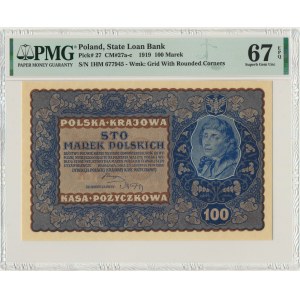 100 marek 1919 - IH Serja M - PMG 67 EPQ
