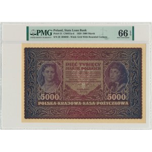 5.000 marek 1920 - II Serja E - PMG 66 EPQ
