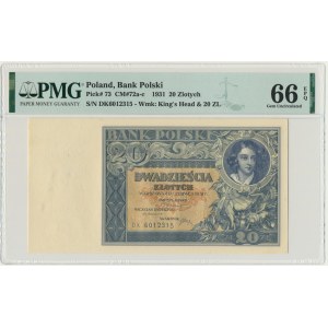 20 złotych 1931 - D.K - PMG 66 EPQ