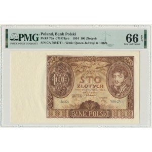 100 złotych 1934 - Ser.C.A - PMG 66 EPQ