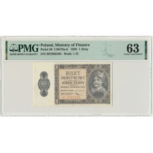 1 złoty 1938 - IH - PMG 63