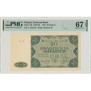 20 złotych 1947 - A - PMG 67 EPQ