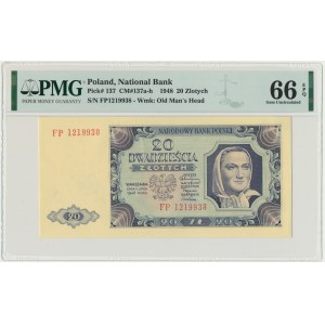 20 złotych 1948 - FP - PMG 66 EPQ