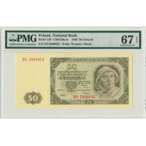 50 złotych 1948 - DY - PMG 67 EPQ