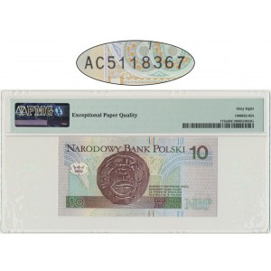 10 złotych 1994 - AC - PMG 68 EPQ - rzadka seria