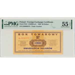 Pewex, 20 dolarów 1969 - Eh - PMG 55 EPQ