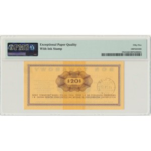 Pewex, 20 dolarów 1969 - Eh - PMG 55 EPQ