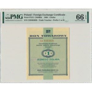 Pewex, 1 dolar 1960 - Cd - z klauzulą - PMG 66 EPQ