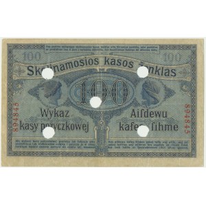 Poznań, 100 rubli 1916 - numeracja 6-cyfrowa - SKASOWANY