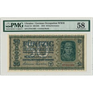 Ukraine, 50 karbowanez 1942 - PMG 58