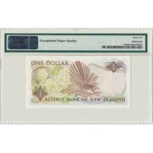 Nowa Zelandia, 1 dolar (1985-89) - PMG 64 EPQ - podpis Russel