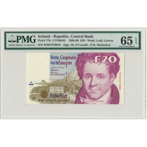 Irlandia, 20 funtów 1995-99 - PMG 65 EPQ