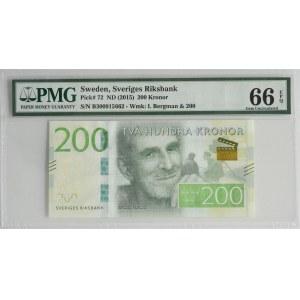 Szwecja, 200 koron (2015) - PMG 66 EPQ