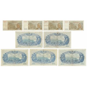 Belgium, lot 100 - 500 francs 1938 - 55 (9 pcs.)