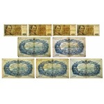 Belgium, lot 100 - 500 francs 1938 - 55 (9 pcs.)