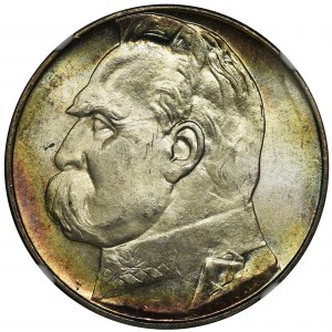 Piłsudski, 10 złotych 1939 - NGC MS64