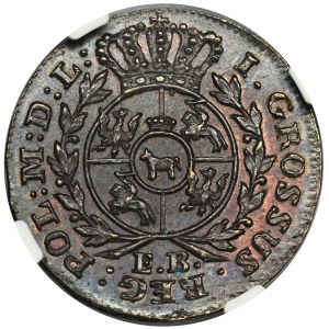 Poniatowski, Groschen Warsaw 1781 EB - NGC MS64 BN