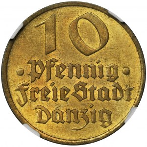 Free City of Danzig, 10 pfennig 1932 - NGC MS66