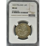 Sigismund III Vasa, 1/4 Thaler Bromberg 1622 - NGC MS62