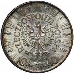 Piłsudski, 10 złotych 1936 - PCGS MS64