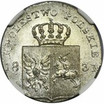 Powstanie Listopadowe, 10 groszy Warszawa 1831 KG - NGC MS64 - łapy orła zgięte