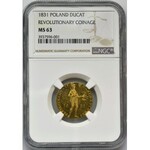 November Uprising, Ducat Warsaw 1831 - NGC MS63