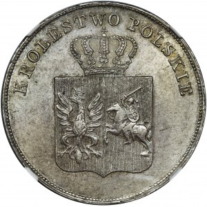 November Uprising, 5 zloty Warsaw 1831 KG - NGC MS63