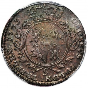 Poniatowski, Trojak Kraków 1765 g - PCGS AU50