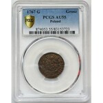 Poniatowski, Groschen Krakau 1767 G - PCGS AU55