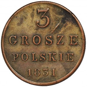 Polish Kingdom, 3 polish groschen Warsaw 1831 KG