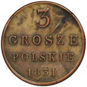 Królestwo Polskie, 3 grosze polskie Warszawa 1831 KG