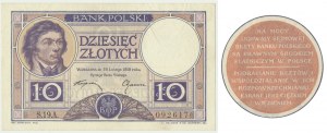 10 złotych 1919 - S.19.A. - brązowa klauzula - WIELKA RZADKOŚĆ
