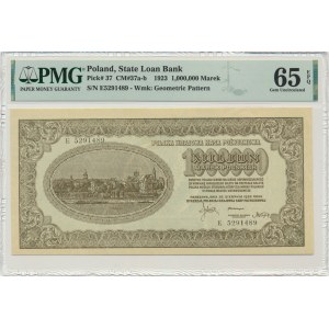 1 milion marek 1923 - E - PMG 65 EPQ - PIĘKNY