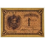 1 złoty 1919 - S.33 B - PMG 64 - PIĘKNY