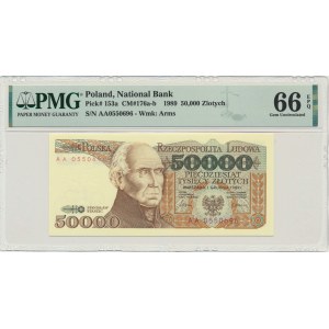 50.000 złotych 1989 - AA - PMG 66 EPQ