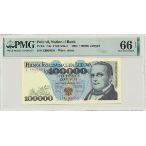 100.000 złotych 1990 - Z - PMG 66 EPQ