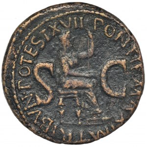 Roman Imperial, Tiberius, As - RARE