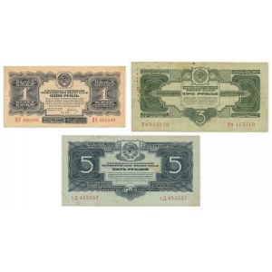 Rosja, zestaw 1 - 5 rubli 1934 (3 szt.)