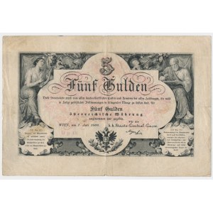 Austria, 5 gulden 1866