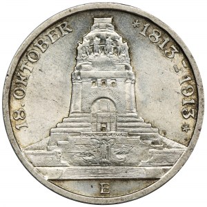 Germany, Saxony, Friedrich August III, 3 Mark Muldenhütten 1913 E