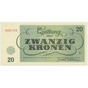 Czechoslovakia (Theresienstadt Ghetto), 20 krone 1943