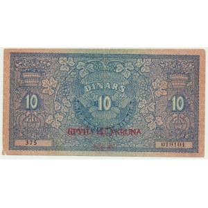 Yugoslavia, overprint 40 kronen on 10 dinara (1919)
