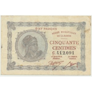 Saar, 50 centimes 1919