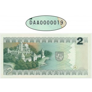 Litwa, 2 litu 1993 - DAA 0000019 - niski numer